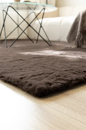 Maskinvævet tæppe KM Home Heaven Deluxe KVADRAT 200x200 Chokolade - Chokolade - Tekstiler - Tæpper - Moderne tæppe - Wiltontæpper