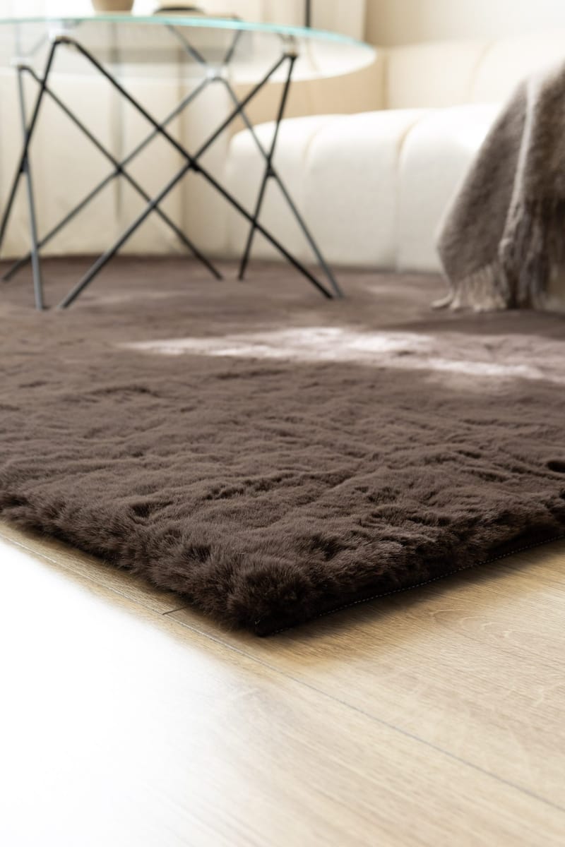 Maskinvævet tæppe KM Home Heaven Deluxe KVADRAT 200x200 Chokolade - Chokolade - Tekstiler - Tæpper - Moderne tæppe - Wiltontæpper