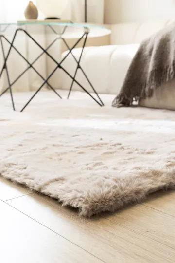 Maskinvævet tæppe KM Home Heaven Deluxe KVADRAT 200x200 Greige - Greige - Tekstiler - Tæpper - Moderne tæppe - Wiltontæpper