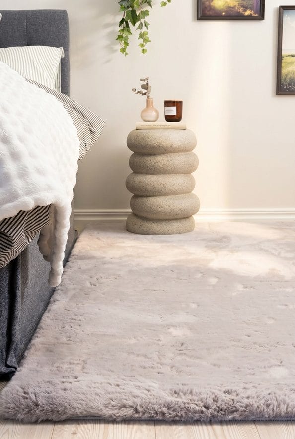 Maskinvævet tæppe KM Home Heaven Deluxe KVADRAT 200x200 Greige - Greige - Tekstiler - Tæpper - Moderne tæppe - Wiltontæpper