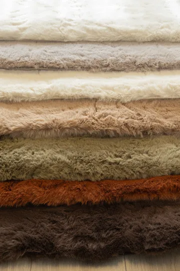 Maskinvævet tæppe KM Home Heaven Deluxe KVADRAT 200x200 Natur - Natur - Tekstiler - Tæpper - Moderne tæppe - Wiltontæpper