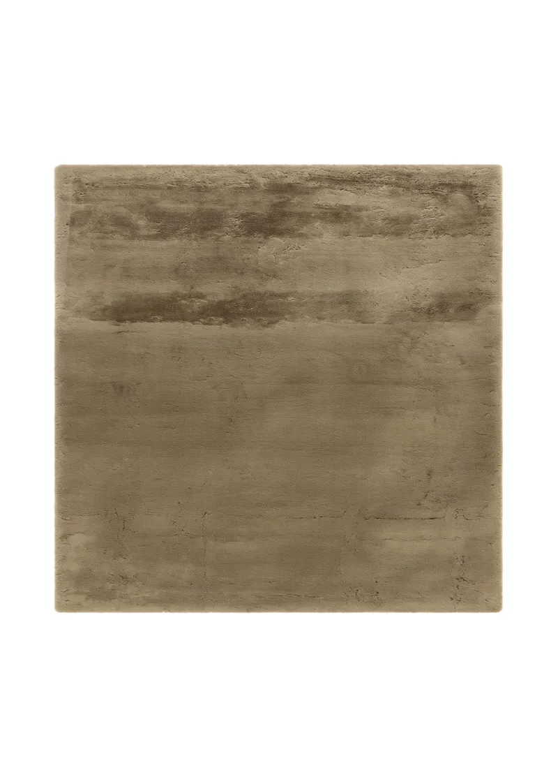 Maskinvævet tæppe KM Home Heaven Deluxe KVADRAT 200x200 Olivengrøn, Olivengrøn