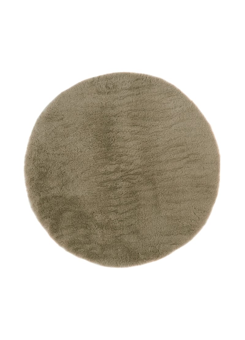 Maskinvævet tæppe KM Home Heaven Deluxe RUND 160x160 Olivengrøn, Olivengrøn