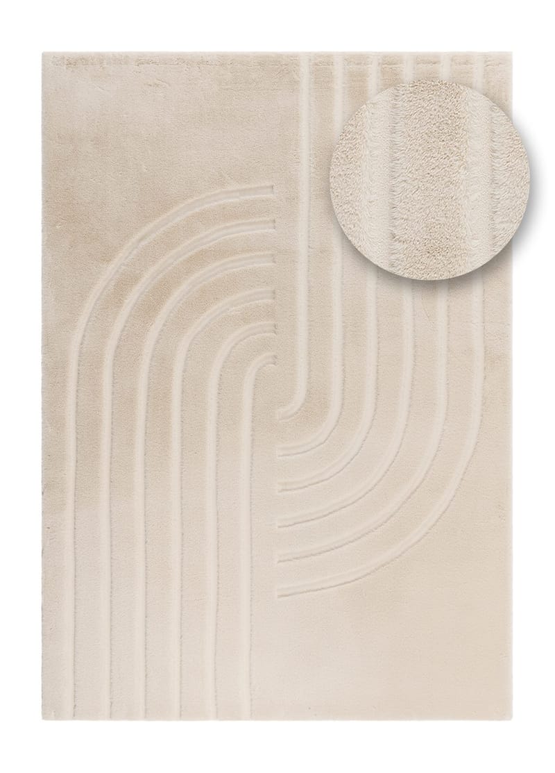 Maskinvævet tæppe KM Home Heaven Modern 160x230 Natur - Natur - Tekstiler - Tæpper - Moderne tæppe - Wiltontæpper