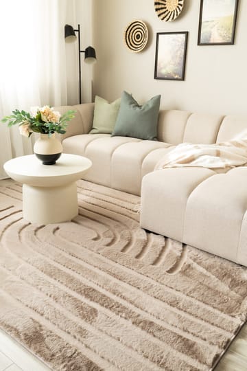 Maskinvævet tæppe KM Home Heaven Modern 200x290 Taupe - Taupe - Tekstiler - Tæpper - Moderne tæppe - Ryatæpper