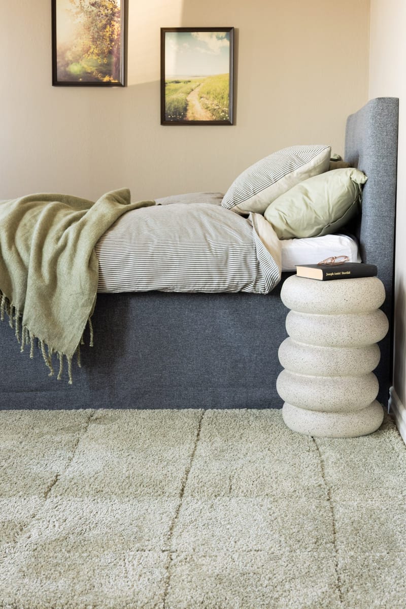 Maskinvævet tæppe KM Home Montana Square 160x230 Grøn - Grøn - Tekstiler - Tæpper - Moderne tæppe - Wiltontæpper