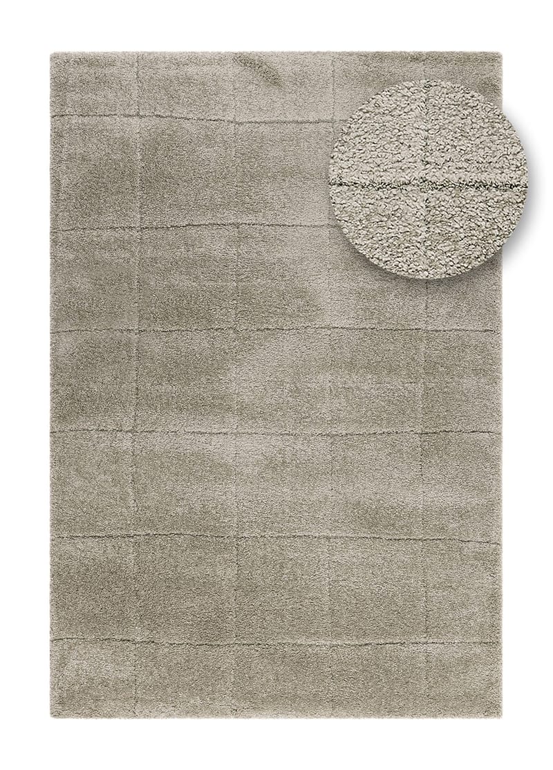 Maskinvævet tæppe KM Home Montana Square 160x230 Grøn - Grøn - Tekstiler - Tæpper - Moderne tæppe - Wiltontæpper