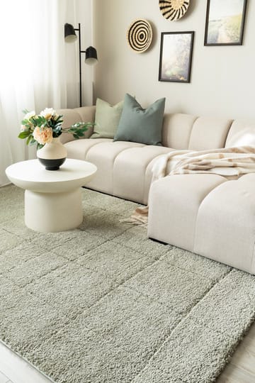 Maskinvævet tæppe KM Home Montana Square 160x230 Grøn - Grøn - Tekstiler - Tæpper - Moderne tæppe - Wiltontæpper