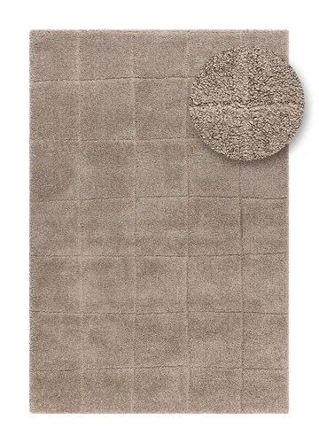 Maskinvævet tæppe KM Home Montana Square 160x230 Greige - Greige - Tekstiler - Tæpper - Moderne tæppe - Wiltontæpper