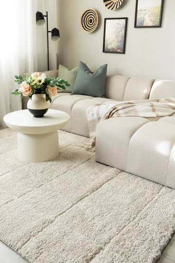 Maskinvævet tæppe KM Home Montana Square 160x230 Hør - Hør - Tekstiler - Tæpper - Moderne tæppe - Wiltontæpper