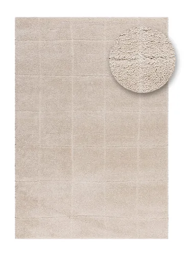 Maskinvævet tæppe KM Home Montana Square 160x230 Hør - Hør - Tekstiler - Tæpper - Moderne tæppe - Wiltontæpper