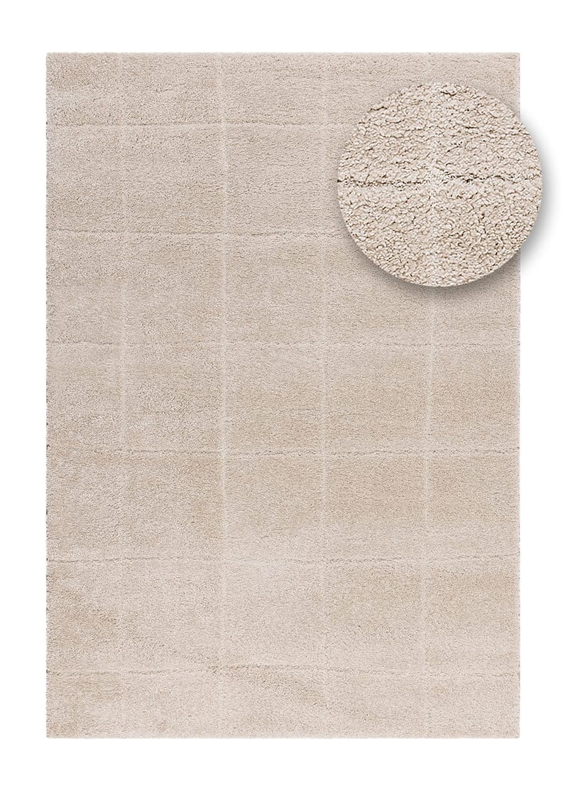 Maskinvævet tæppe KM Home Montana Square 160x230 Hør - Hør - Tekstiler - Tæpper - Moderne tæppe - Wiltontæpper