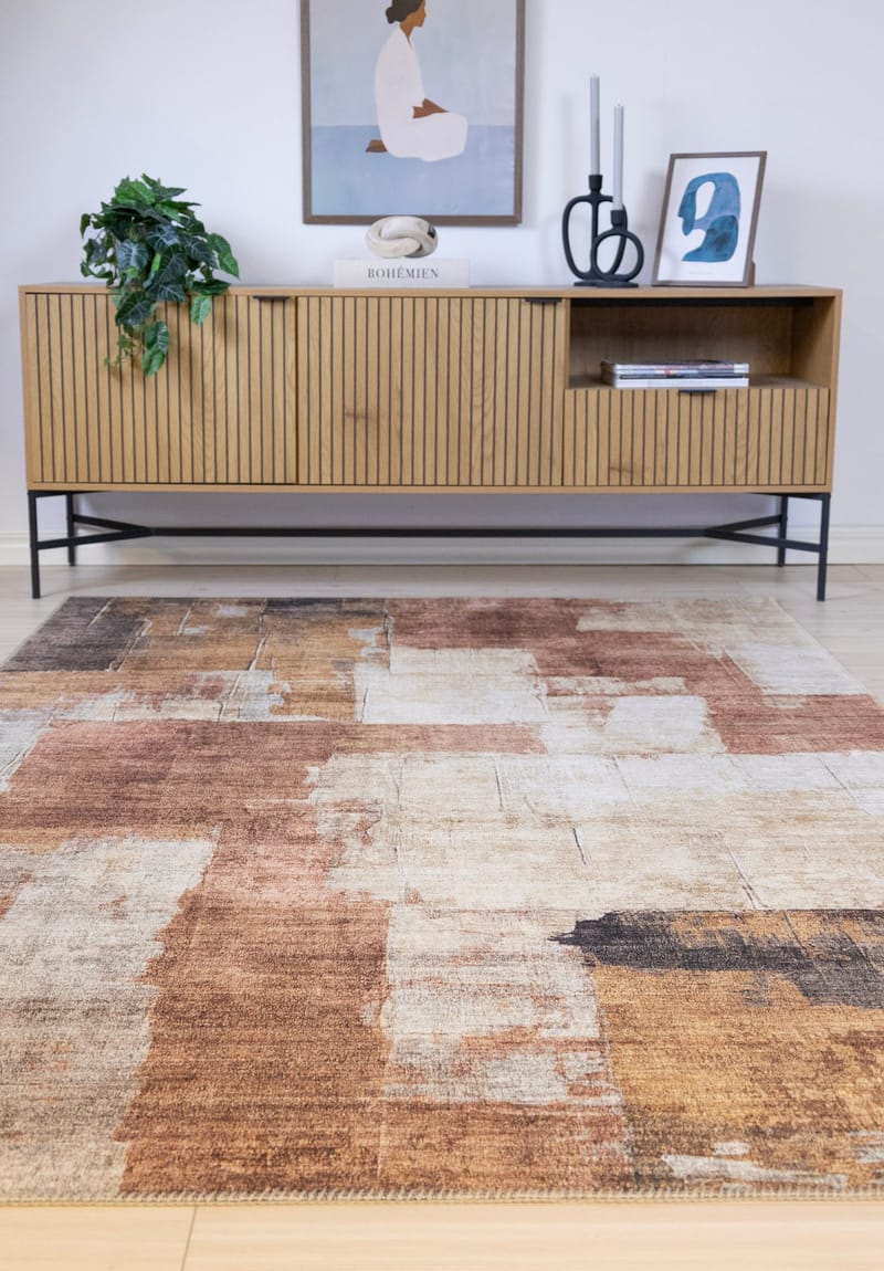 Maskinvævet tæppe KM Home Nevada Vintage 160x230 cm Rust - Rust - Tekstiler - Tæpper - Moderne tæppe - Wiltontæpper