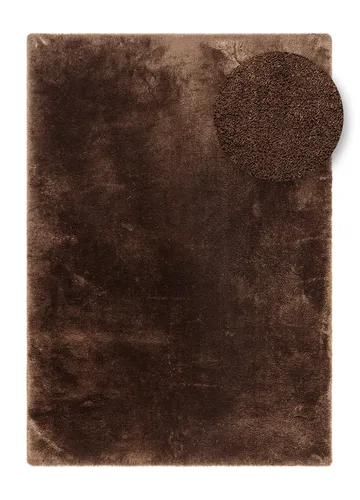 Maskinvævet tæppe KM Home Novelle 140x200 Chokolade - Mørkebrun - Tekstiler - Tæpper - Moderne tæppe - Ryatæpper