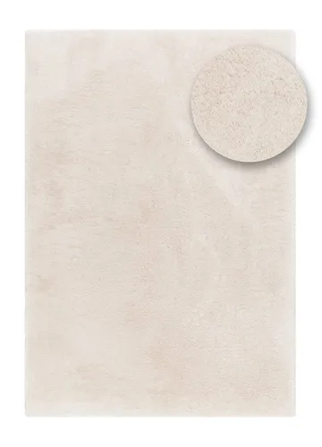 Maskinvævet tæppe KM Home Novelle 140x200 Creme - Creme - Tekstiler - Tæpper - Moderne tæppe - Ryatæpper