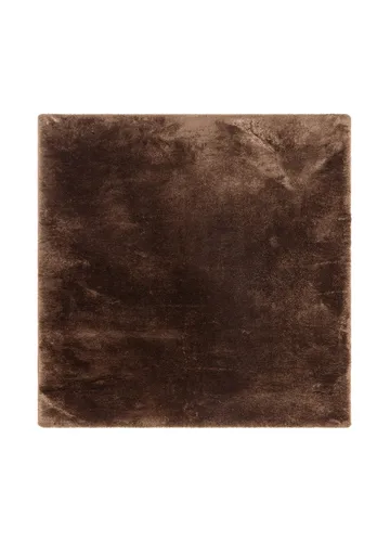 Maskinvævet tæppe KM Home Novelle KVADRAT 200x200 Chokolade