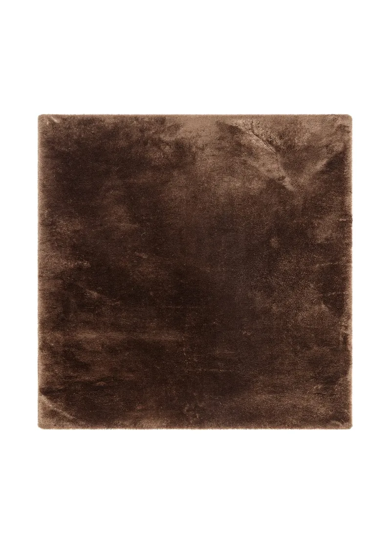 Maskinvævet tæppe KM Home Novelle KVADRAT 200x200 Chokolade, Chokolade