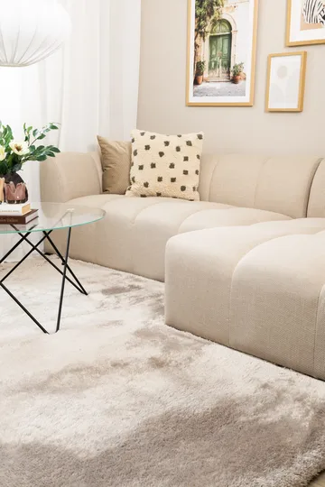 Maskinvævet tæppe KM Home Novelle KVADRAT 240x240 Grå - Grå - Tekstiler - Tæpper - Moderne tæppe - Ryatæpper