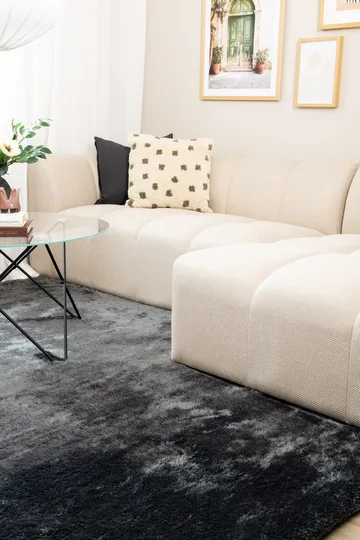 Maskinvævet tæppe KM Home Novelle KVADRAT 240x240 Grafit - Grafit - Tekstiler - Tæpper - Moderne tæppe - Ryatæpper