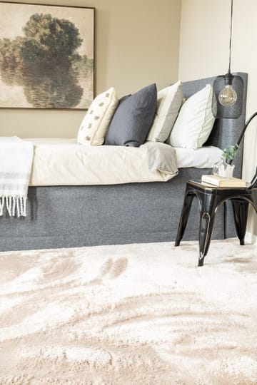 Maskinvævet tæppe KM Home Novelle KVADRAT 240x240 Hør - Hør - Tekstiler - Tæpper - Moderne tæppe - Ryatæpper