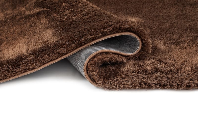 Maskinvævet tæppe KM Home Novelle RUND 160x160 Chokolade - Chokolade - Tekstiler - Tæpper - Moderne tæppe - Ryatæpper