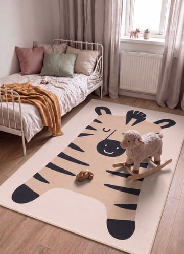 Maskinvævet tæppe KM Home Play Zebra 140x200 Linned - Linned - Tekstiler - Tæpper - Moderne tæppe - Wiltontæpper