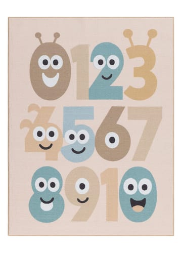 Maskinvævet tæppe KM Home Play Numbers 120x160 Linned - Linned - Tekstiler - Tæpper - Moderne tæppe - Wiltontæpper