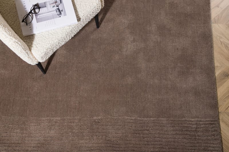 Matteo Uldtæppe 250x350 cm Rektangulær - Brun - Tekstiler - Tæpper - Moderne tæppe - Uldtæppe