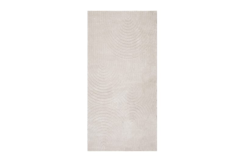 Mehut Wiltontæppe 80x250 cm Oval - Beige - Tekstiler - Tæpper - Moderne tæppe - Wiltontæpper