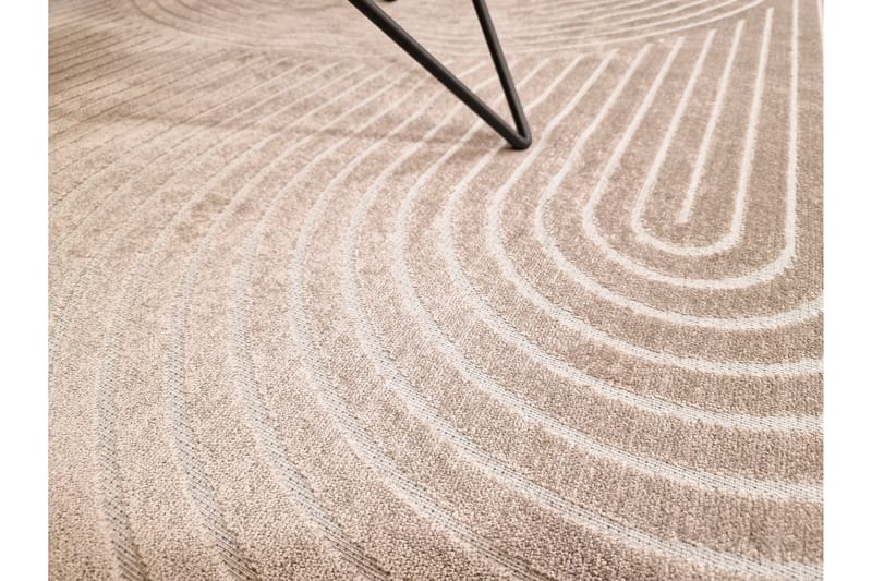 Mema Viskosetæppe 240x340 cm Rektangulær - Sand - Tekstiler - Tæpper - Moderne tæppe - Viskosetæpper & kunstsilketæpper