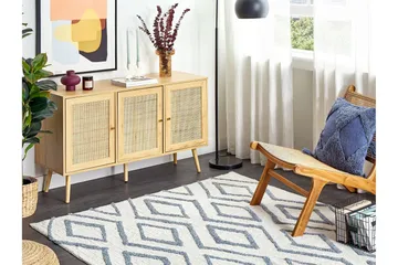 Menderes Ryetæppe 160x230 cm - Beige - Tekstiler - Tæpper - Moderne tæppe - Bomuldstæpper