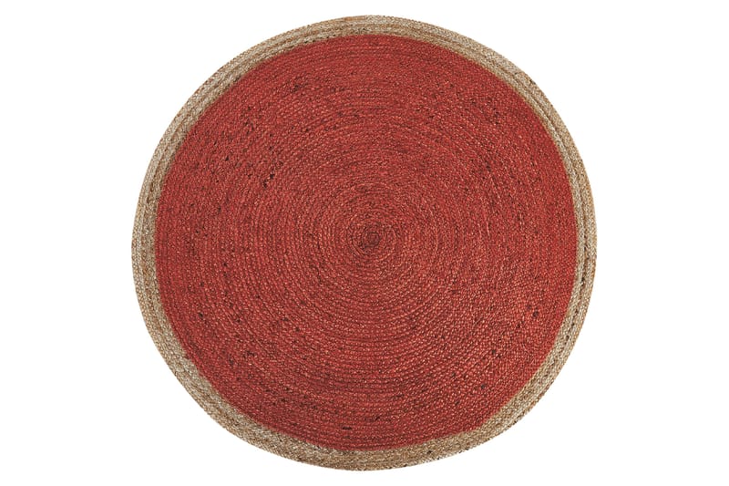 Menemen Jutetæppe 120 cm Rund - Rød - Sisaltæpper - Jutemåtter & hampemåtter