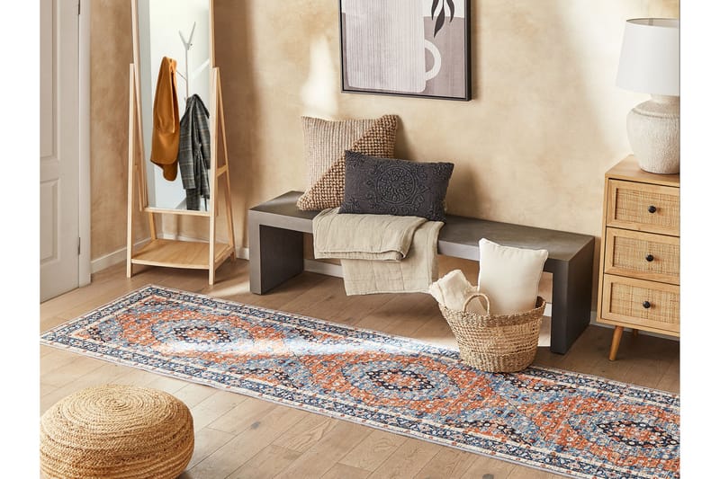 Midalam Ryetæppe 80x300 cm - Blå - Tekstiler - Tæpper - Moderne tæppe - Ryatæpper