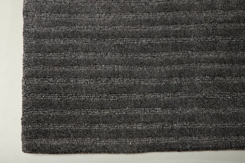 Milton Uldtæppe 200x300 cm Rektangulær - Mørk grå - Tekstiler - Tæpper - Moderne tæppe - Uldtæppe