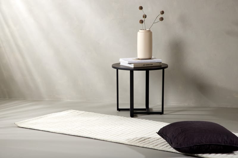 Milton Uldtæppe 70x200 cm Rektangulær, Hvid