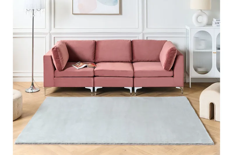Mirpur Skindtæppe 80x150 cm - Grå - Tekstiler - Tæpper - Moderne tæppe - Wiltontæpper
