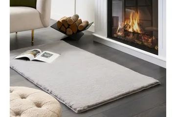 Mirpur Skindtæppe 80x150 cm - Grå - Tekstiler - Tæpper - Moderne tæppe - Wiltontæpper