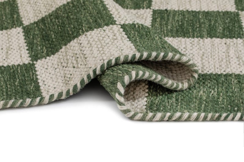 Moharan Uldtæppe 160x230 cm Rektangulært - Smaragdgrøn - Tekstiler - Tæpper - Moderne tæppe - Uldtæppe