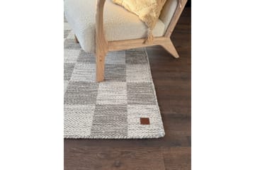 Moharan Uldtæppe 75x200 cm Aflangt - Grå - Tekstiler - Tæpper - Moderne tæppe - Uldtæppe