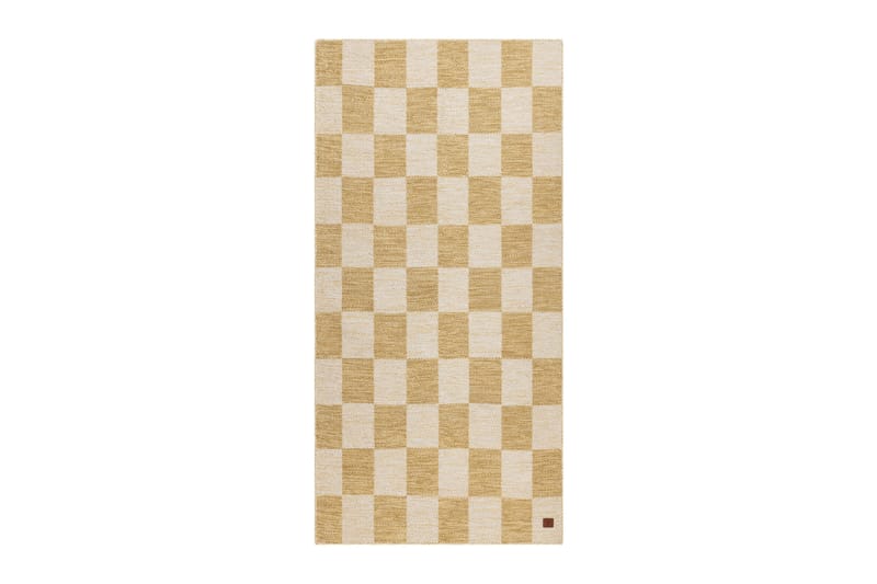 Moharan Uldtæppe 75x200 cm Aflangt - Gul - Tekstiler - Tæpper - Moderne tæppe - Uldtæppe