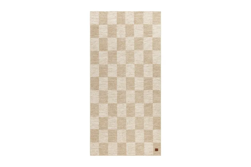 Moharan Uldtæppe 75x200 cm Aflangt - Linned - Tekstiler - Tæpper - Moderne tæppe - Uldtæppe