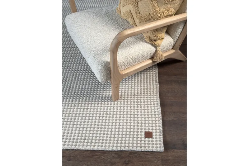 Mohardi Uldtæppe 140x200 cm Rektangulært - Grå - Tekstiler - Tæpper - Moderne tæppe - Uldtæppe