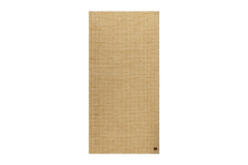 Mohardi Uldtæppe 80x200 cm Aflangt - Gul - Tekstiler - Tæpper - Moderne tæppe - Uldtæppe