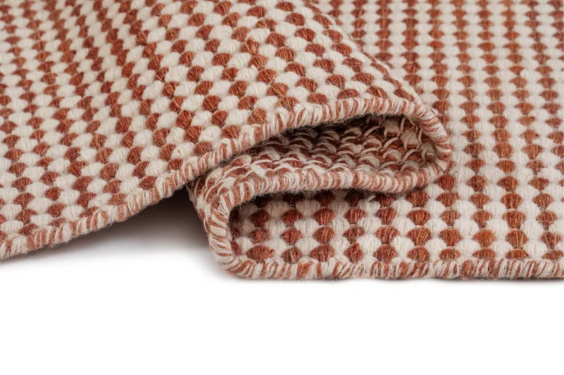 Mohardi Uldtæppe 80x200 cm Aflangt - Terrakotta - Tekstiler - Tæpper - Moderne tæppe - Uldtæppe