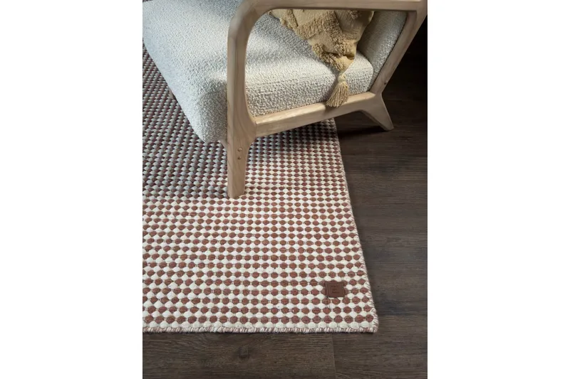 Mohardi Uldtæppe 80x200 cm Aflangt - Terrakotta - Tekstiler - Tæpper - Moderne tæppe - Uldtæppe