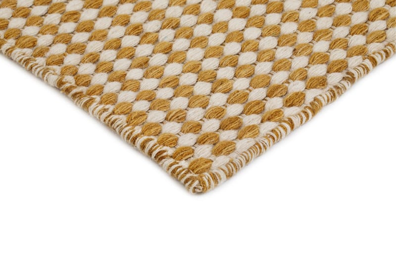 Mohardi Uldtæppe 80x300 cm Aflangt - Gul - Tekstiler - Tæpper - Moderne tæppe - Uldtæppe