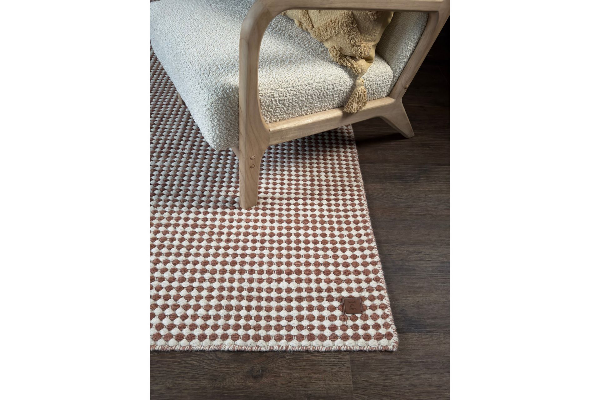 Mohardi Uldtæppe 80x300 cm Aflangt - Terrakotta - Tekstiler - Tæpper - Moderne tæppe - Uldtæppe