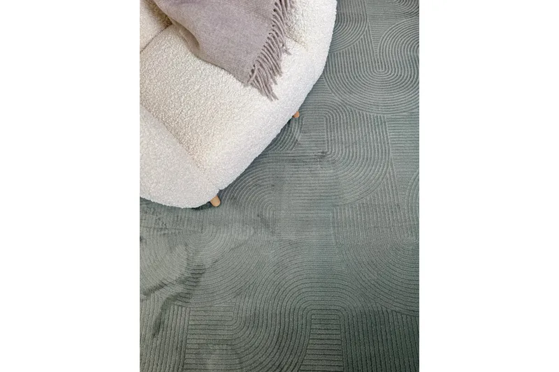 Momita Friezetæppe 80x150 cm Aflangt - Grøn - Tekstiler - Tæpper - Moderne tæppe - Wiltontæpper