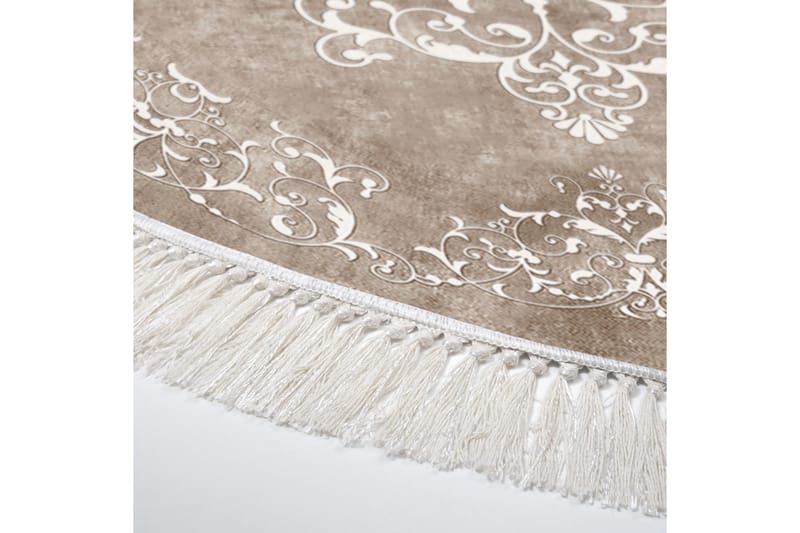 Alanur Home Tæppe 100x100 cm - Beige - Tekstiler - Tæpper - Moderne tæppe - Mønstrede tæpper