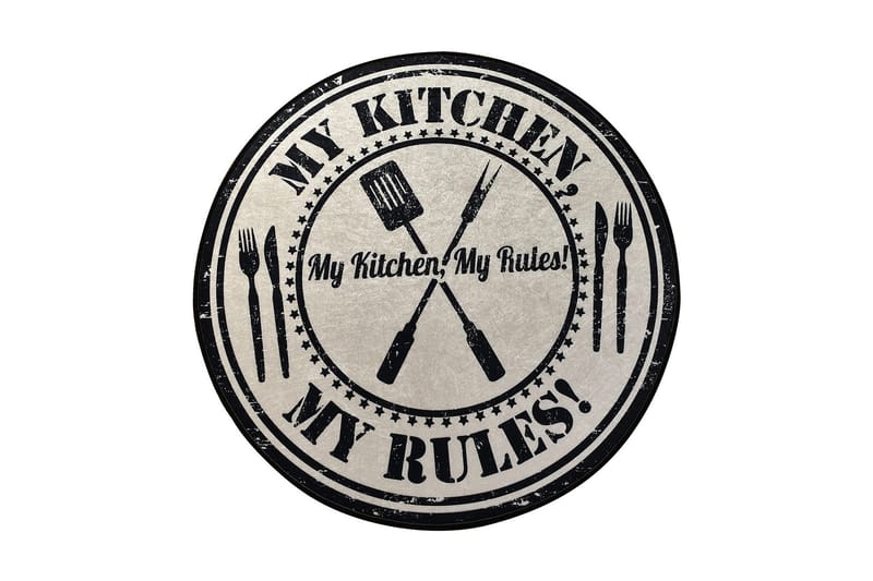 Annchen Tæppe Rund 100 cm, Flerfarvet/Velour